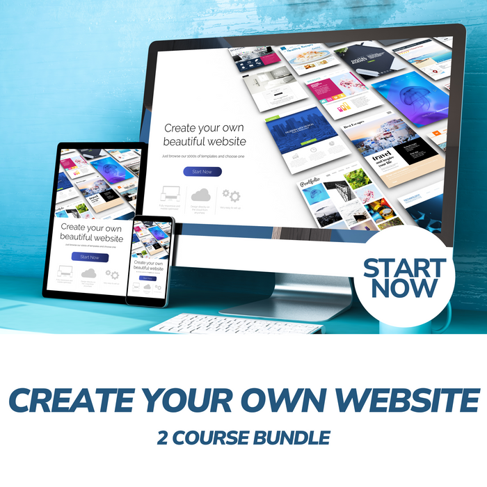 Create Your Own Website Online Bundle, 2 Certificate Courses