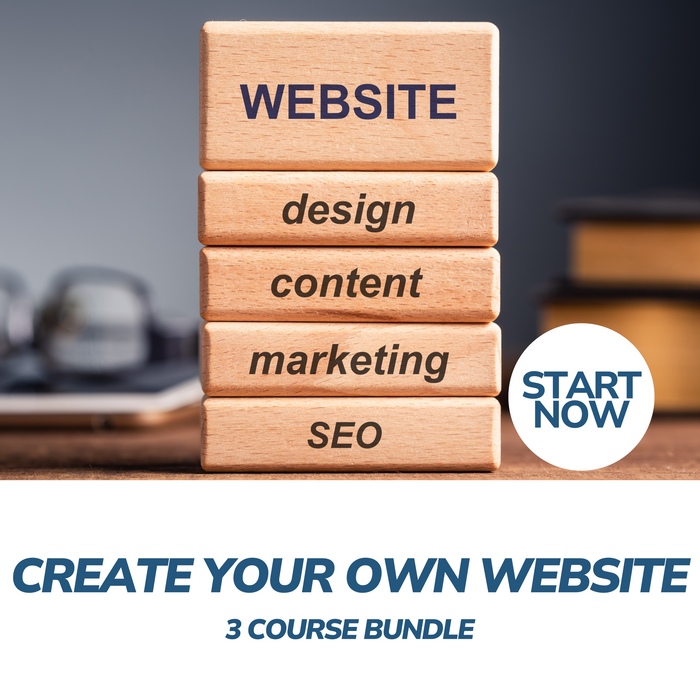 Create Your Own Website Online Bundle, 3 Certificate Courses