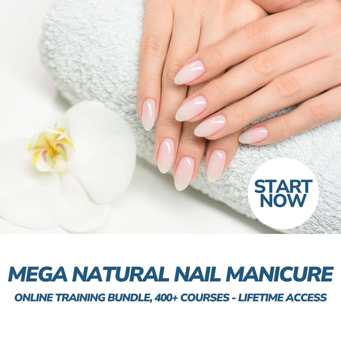 Mega Natural Nail Manicure Online Training Bundle, 400+ Courses - Lifetime Access