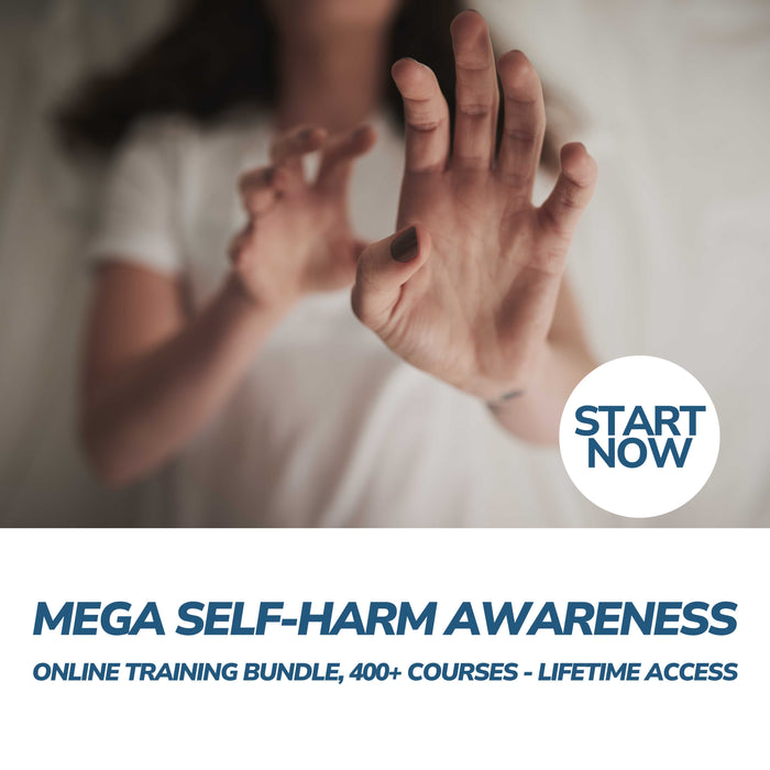 Mega Self-harm Awareness Online Training Bundle, 400+ Courses - Lifetime Access